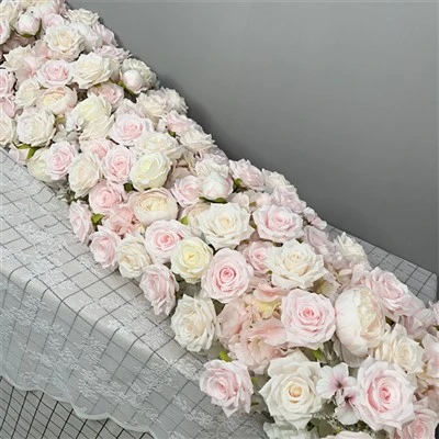 Rosa ros blommig löpare